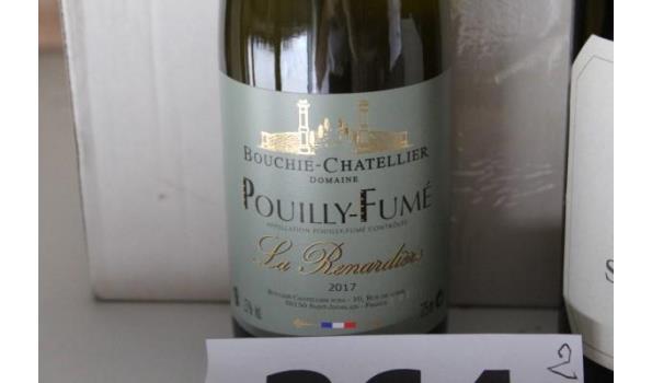 6 flessen à 75cl wijn Saint-Amour, 2020 plus 12 flessen à 37,5cl Bouchie-Chatellier, Pouilly-Fumé, 2017